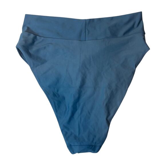 NWT Aerie Blue Crossover V-Front High Rise Cheeky Bikini Bottom XL - Picture 4 of 5